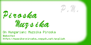 piroska muzsika business card